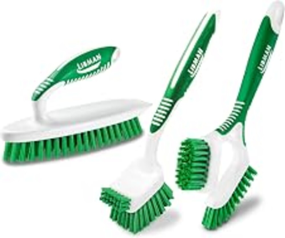 Libman Heavy Duty Scrub Brush Kit for Tub, Tile & Grout, 3 Brush Styles | Heavy-duty household scrub brush kit for tub, tile, and grout; 3 brushes included.