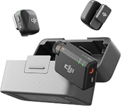 DJI Mic Mini (2 TX + 1 RX + Charging Case), Ultralight, Detail-Rich Audio | 48h Use, Noise Cancelling, Automatic Limiting, Wireless Microphone for Camera/iPhone/Android, Vlog, Streaming