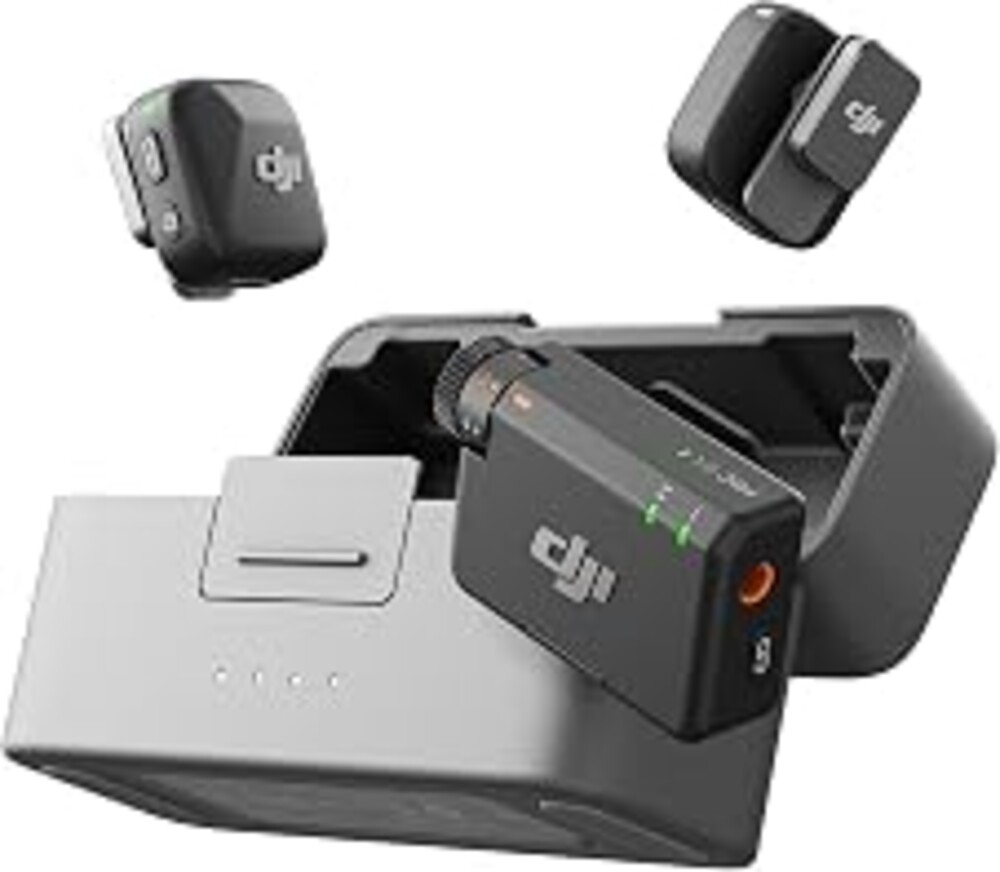 DJI Mic Mini (2 TX + 1 RX + Charging Case), Ultralight, Detail-Rich Audio | 48h Use, Noise Cancelling, Automatic Limiting, Wireless Microphone for Camera/iPhone/Android, Vlog, Streaming