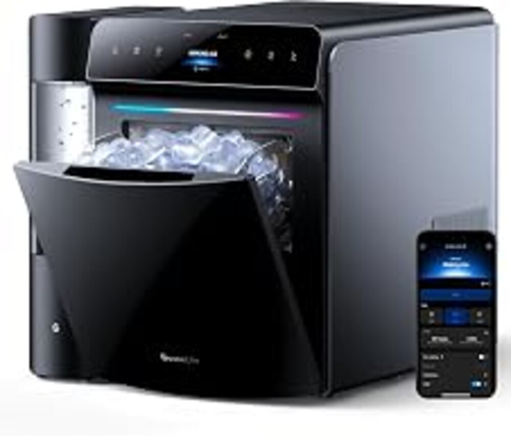 GoveeLife Smart Countertop Ice Maker 2 Pro, 3 Mins 9 Ice Cubes with 3 Sizes | 47lbs Daily, 40dB Quiet, Smart Pre-Cooling, App & Voice Control, Self-Clean, Dual Water Tanks for Home, Coffee, Party, Office