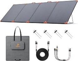 ZOUPW 350W Portable Solar Panel N-Type 16BB for Power Station | 25% High Efficiency Foldable Solar Panel for Jackery/EcoFlow Delta/Anker/Bluetti,IP68 Waterproof for Camping RV Power Backup