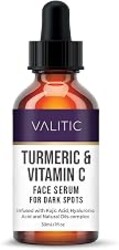 VALITIC Vitamin C Serum for Face, Dark Spots Anti Aging Facial Serum 1fl oz | Tone Brightening and Illuminating Glowing Skin for Fine Lines - Niacinamide, Hyaluronic Acid, Collagen, Kojic Acid, Turmeric