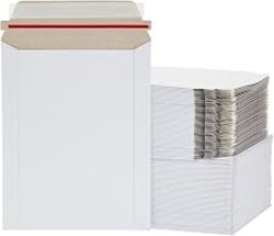 Juvale Cardboard Mailers - Bend-Proof Document Envelopes - Stiff Stay Flat Envelopes - Peel & Seal Photo Mailers - 7 x 9 in, White, Pack of 100