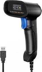 PecuMecu Handheld 1D&2D USB Barcode Scanner, Wired QR Code Scanner PDF417 Data Matrix Bar Code Reader with Long USB Cable for POS Mobile Payment, Convenience Store, Supermarket, Warehouse (TM-10C)