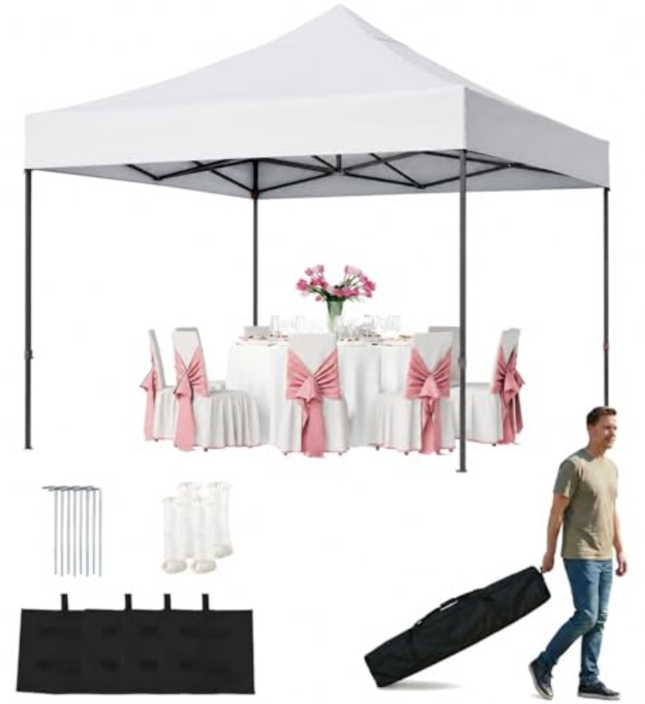 Aoxun 10x10 Pop Up Canopy, One Push Inst