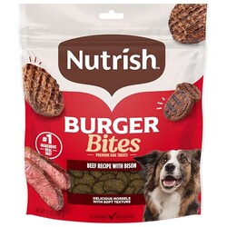Nutrish Burger Bites Dog Treats, Beef Re
