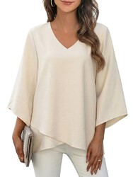 Chicyoo Trendy V Neck Casual Tops for Wo