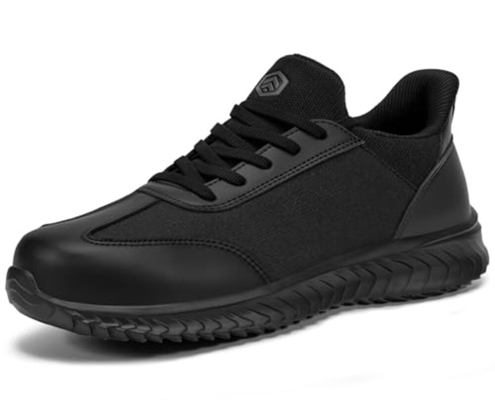 LARNMERN Steel Toe Work Shoes Slip On Sa