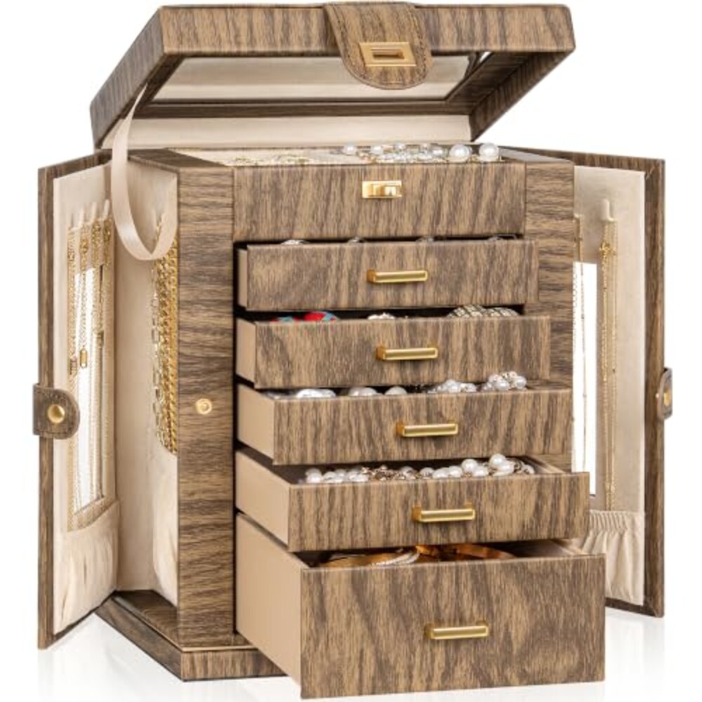AKOZLIN 6-Tier Jewelry Box Organizer 5 D