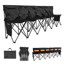 VEVOR Portable Folding Bench, 6 Seat Soc
