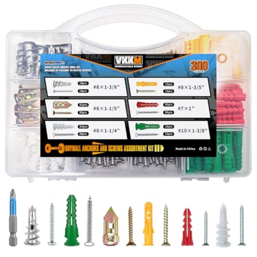Drywall Anchors and Screws Assortment Ki