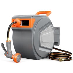 DUMOS Retractable Garden Hose Reel, 1/2