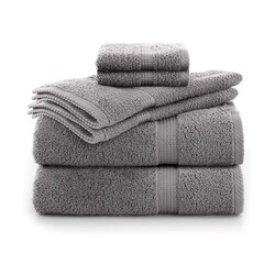 Utica Essential 6-Piece Towel Set, Grey