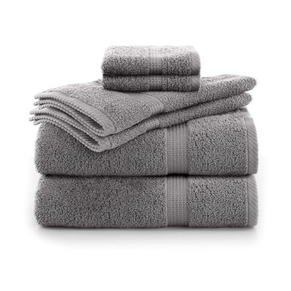 Utica Essential 6-Piece Towel Set, Grey