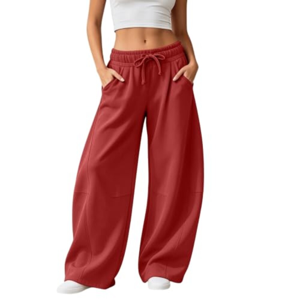 Wide Leg Sweatpants Women, Barrel Sweatp