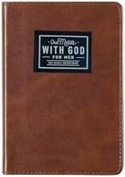 Joicim 2026 One minute WITH GOD for men, 365 days of daily prayer brown book, Bible prayer Faux Leather Journal
