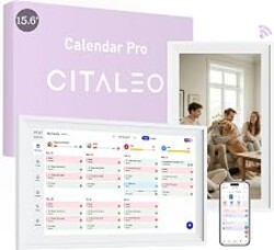 CITALEO Digital Calendar Wall Touch Screen, No subscription fees,15.6 Inch | Smart Electronic Calendar with WiFi, Chore Chart, Meal Planner, Voice Record, AI Photo Repair, Wall/Desk Mount, Gift for Mom