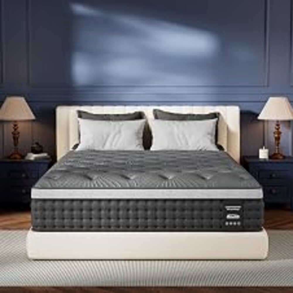 Firm Queen Mattress 12 inch,Luxury Cooling Hybrid Queen Mattress in a Box | Hotel-Collection 5-Zoned Support for Spinal Alignment & Back Pain Relief, Fiberglass-Free & CertiPUR-US, 365-Night Trial