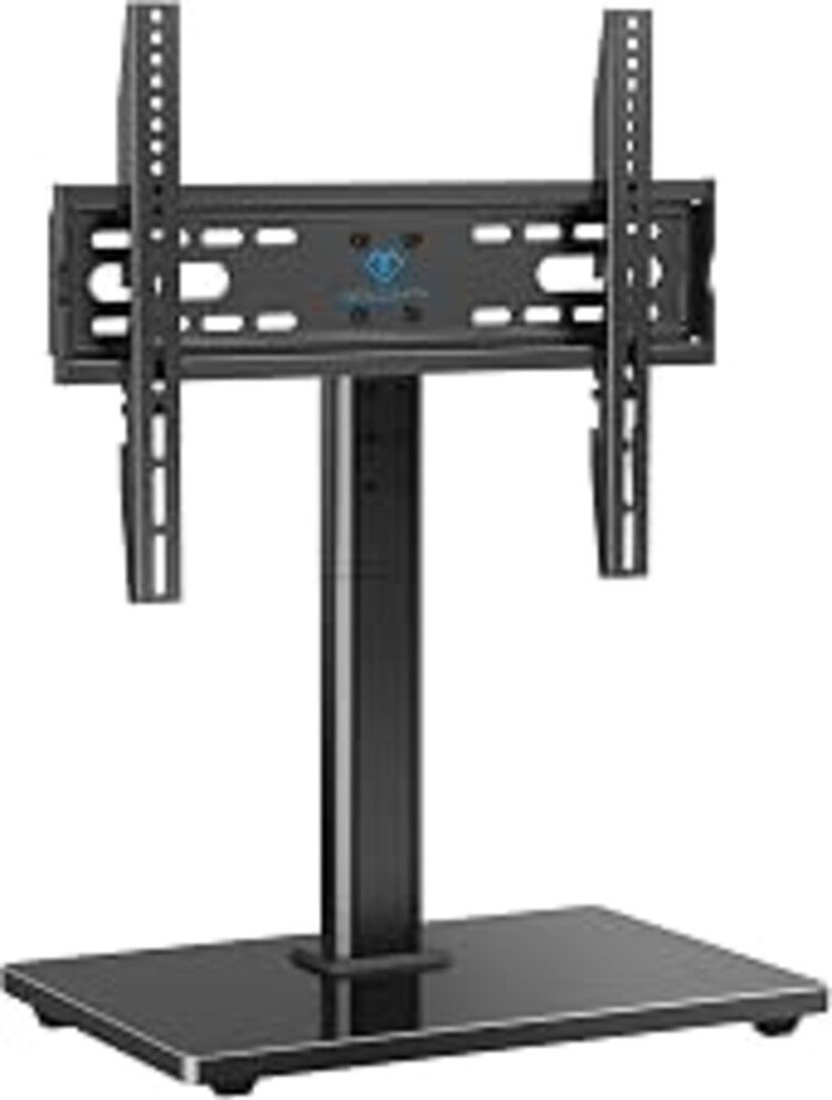 PERLESMITH Universal TV Stand Legs for 32-70 inch TVs to 99lbs with Mount | 8 Height adjustable, Tempered glass base, Fixed, Max VESA 400x400mm, Livingroom & Bedroom, PSTVS04