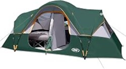 UNP 10 Person Tents for Camping Family Outdoor Camping Tent | 2 Rooms with Rainfly, Waterproof 5 Large Mesh Windows Size 18ft x 9ft x78in