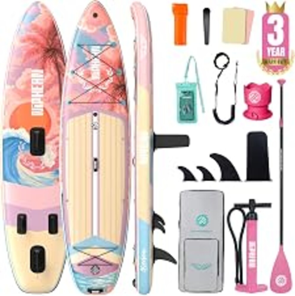 Niphean (Extra Large) Inflatable Paddle Board, SUP for 2+1 People/Family | 500lbs Capacity Paddle Boards for Adults with Complete SUP Accessories, StabilTrac Fin Non-Slip Paddleboard, Gift Ideas