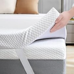 SINWEEK 3 Inch Gel Memory Foam Mattress Topper Full Size, Ventilated High Density Pad for Back Pain, Bed Topper with Removable Soft Cover, CertiPUR-US Certified