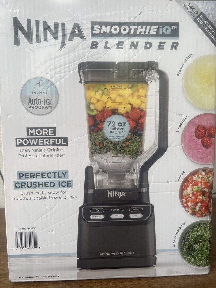 Ninja Professional Blender with Smoothie Auto-iQ, 1400 Peak Watts 72-oz CO750B