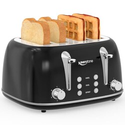 Keenstone Toaster 4 Slice, Retro Stainle