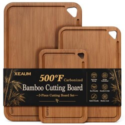 Bamboo Cutting Board 3-Piece Wooden Cutt