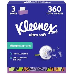 Kleenex Ultra Soft Facial Tissues, 3 Fla