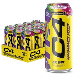C4 Performance Energy Drink with Zero Sugar, 200mg Caffeine, 16 Fl Oz 12pk | 200mg caffeine and performance ingredients deliver explosive energy, endurance and focus.