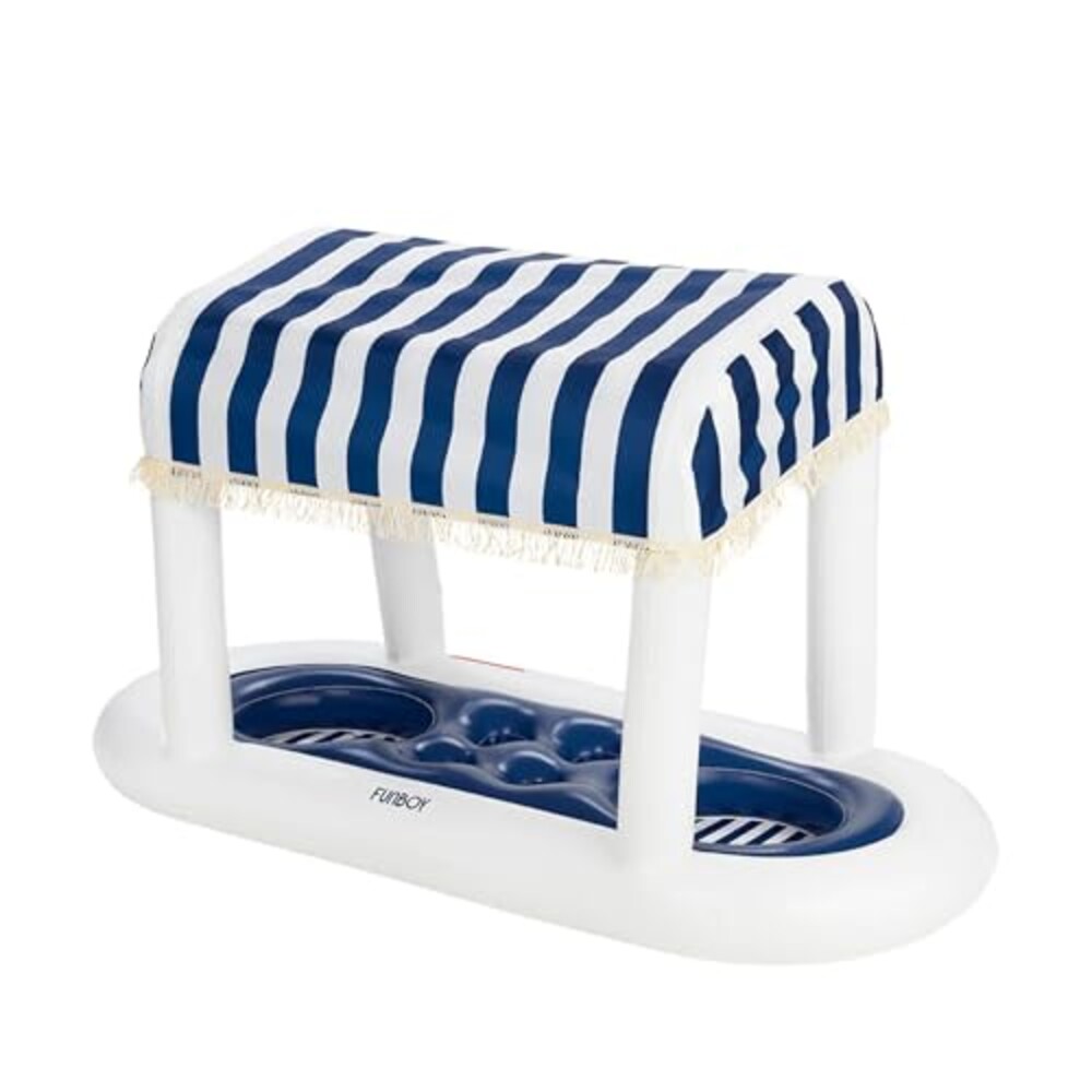 FUNBOY Giant Floating Navy Cabana Stripe