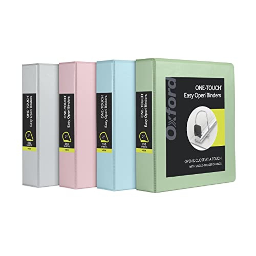 Oxford 3 Ring Binders, 2 inch ONE-Touch
