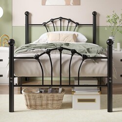 VECELO Twin Size Bed Frame, Heavy-Duty M