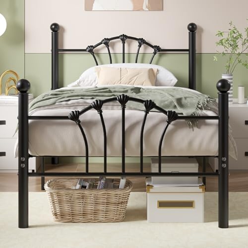 VECELO Twin Size Bed Frame, Heavy-Duty M