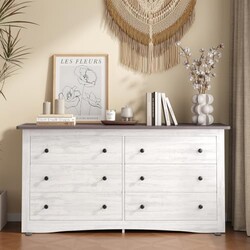 DUMOS 6-Drawer Storage Cabinet, 59" Wide