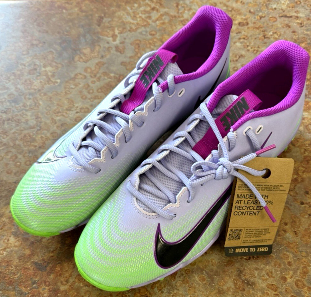 NIKE MEN'S VAPOR SHARK 3 FOOTBALL CLEATS HYDRANGEAS - GREEN SZ 11 HJ4575-500 NEW