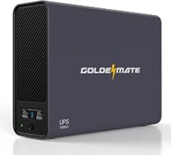 GOLDENMATE 1000VA/800W Lithium UPS Battery Backup & Surge Protector, Gray | Pure Sine Wave, 8 Outlets, Color LCD, 230Wh LiFePO4 Backup Battery, Uninterruptible Power Supply for PC/Internet/Home Office