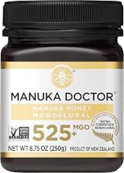 Manuka Doctor - Raw Manuka Honey MGO 525+ Monofloral, 100% Pure New Zealand Honey. Certified. Guaranteed. Raw. Non-GMO (8.75 oz)