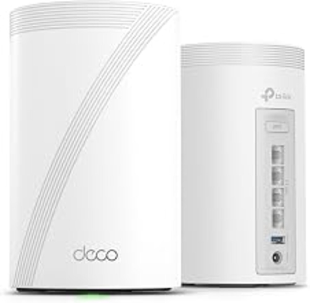 TP-Link Deco 7 Pro BE63 Tri-Band WiFi 7 BE10000 Whole Home Mesh System- 6-Stream 10 Gbps, 4x2.5G Ports Wired Backhaul, 4X Smart Internal Antennas, VPN, HomeShield (2-Pack)