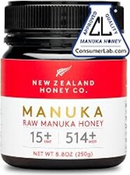Raw Manuka Honey UMF 15+ MGO 514+, UMF Certified, 3rd Party Tested, 8.8oz | Immune support grade for daily defense, UMF certified & 3rd party lab tested, raw monofloral New Zealand manuka, traceable