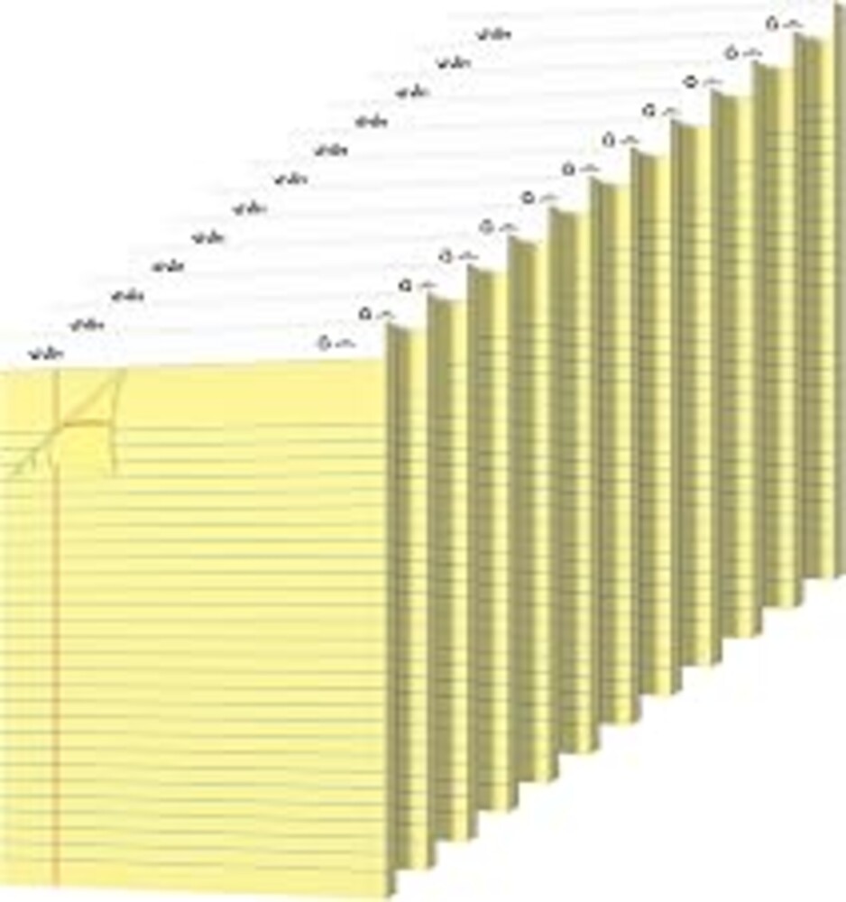 ViVin Legal Pads 8.5" x 11.75", Wide Ruled Note Pads, 12 Pack, 30 Sheet/Pad | Notepads for School Home Office, Perforated Writing Pads, Canary Yellow Paper