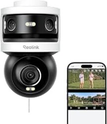 REOLINK OMVI 3i PoE Triple-Lens PoE Security Camera with Auto Tracking | 10MP 180° Panoramic & 4K PT, AI Video Search, 24/7 Recording, Perimeter Protection, Color & IR Night Vision, Smart Detection
