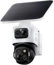 eufy Security eufyCam S4, 4K Solar Camera, 3-Lens PTZ, 360° Coverage | 8X Auto Zoom, AI Recognition & Tracking, Color Night Vision, No Monthly Fee, Built-in 32GB Storage