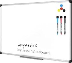XBoard Magnetic Dry Erase Board/Whiteboard, 36 X 24 Inches Double Sided White Board, Silver Aluminium Frame
