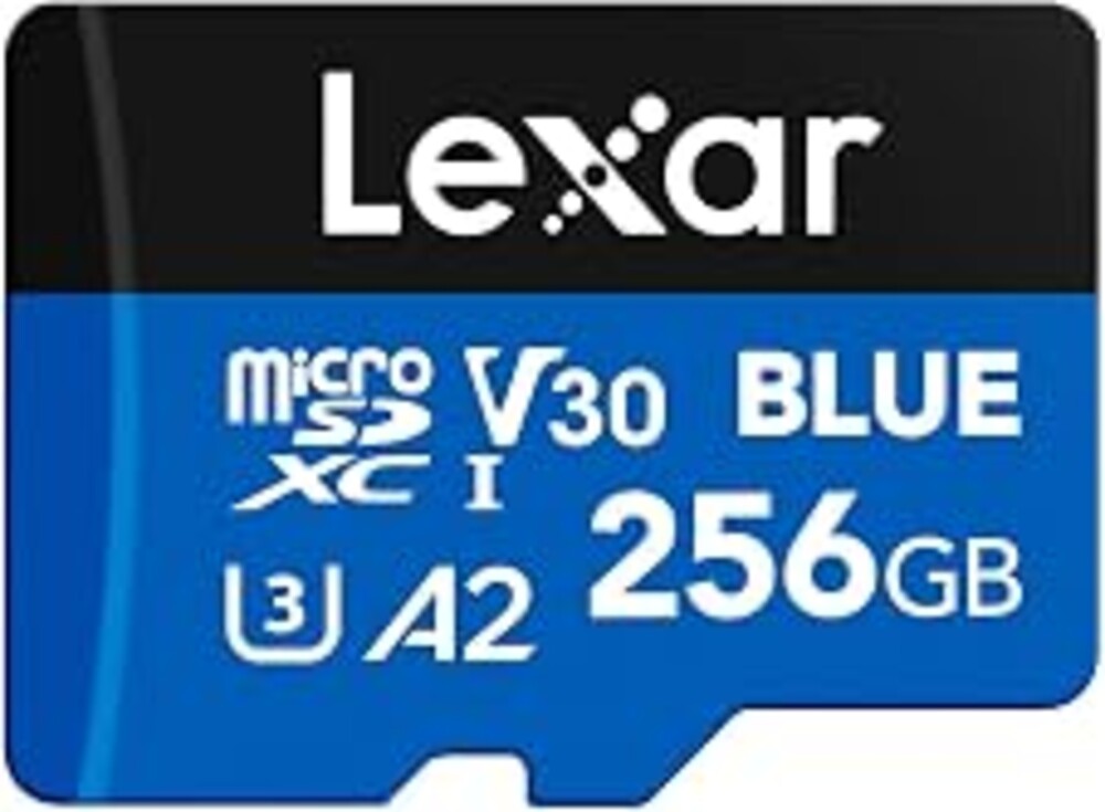 Lexar 256GB Blue Micro SD Card Up to 160MB/s microSDXC UHS-I Memory Card | C10, U3, A2, V30, Full HD, 4K UHD, High Speed TF Card with SD Adapter