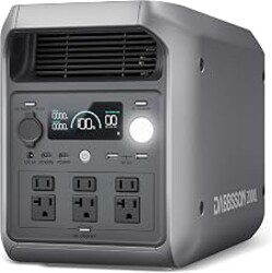 DABBSSON Portable Power Station 2000L, 2048Wh Semi-Solid LiFePO4 Battery, 2200W AC Output 6, 3300W Power Boost, 1 Hr Fast Charge, Solar Generator for Home Backup, Camping & RVs (Solar Panel Optional)