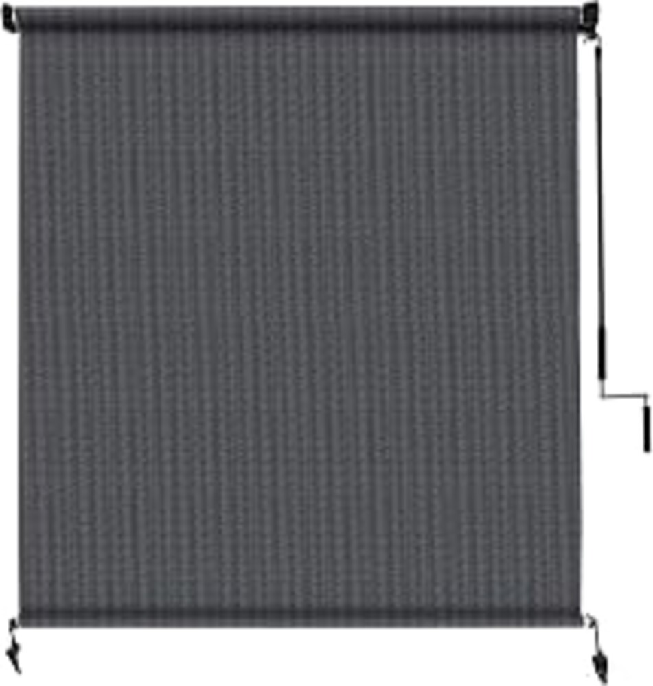 Amagenix Outdoor Roller Shades 4'(W) X 8'(H), Exterior Cordless Patio Shades Roll Up Outdoor Blinds with 90% UV Protection for Porch Gazebo, Blue Grey