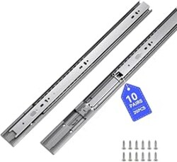 LONTAN 10 Pairs Soft Close Drawer Slides 22 Inch Heavy Duty Cabinet Rails | 100lb Capacity 1.2mm Thickened Cold Rolled Steel;Smooth Ball Bearing Glides;Full Extension;Easy Side Mount Installation