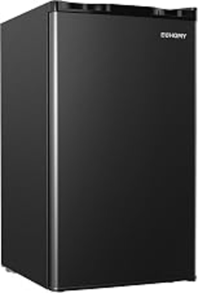 EUHOMY 3.2 Cu.Ft Mini Fridge with Freezer, Compact Refrigerator for Dorm | LED Light, 32°F to 50°F, Compressor Cooling, 38 dB, Adjustable Shelves, Reversible Door, Bedroom Use, Dorm Use